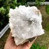 Decorative Figurines Natural Clear Rock Quartz Crystal Chrysanthemum Cluster White Point Geode Reiki Healing Home Decor Gift