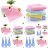 Towels Robes Wholesale Soft Small Square Absorbent Fl Bamboo Baby Towel Custom Embroidered Drop Delivery Kids Maternity Bath Shower Dhd6A