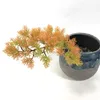 Fiori decorativi 1pc 35cm Ramo di pino artificiale Simulazione Pianta di cipresso Bonsai Home Office Room Decorazione del giardino Foglie di plastica