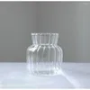 家庭用のガラスの花の花瓶透明なミニフラワーノルディックミニマリストインテリアデザイン