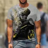 Erkek Tişörtleri Yaz Motosiklet Yarışçısı Grafik 3D Baskı Erkekler T-Shirt Serin Moda Sıradan Sokak Büyük Boyutlu XXS-7XL