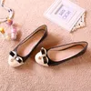 Dress Shoes Patchwork Leather Flats For Women 2023 Bow Crystal Love Heart Ballerine Round Toe Cute Beige Soft Sole SlipOn Pinkish 40 230220