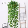 Dekorativa blommor 90 cm konstgjorda vinrankor som hänger murgröna gröna lämnar kransar Radish Seaweed Gruva Fake Home Garden Wall Party Decoration