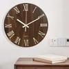 Horloges murales chambre lueur dans l'obscurité intérieur avec veilleuse décor à la maison silencieux en bois Quartz lumineux cuisine salon non tic-tac horloge