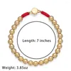Bracelets en hématite de couleur or pour femmes, bijoux de longue durée, ne se décolore pas, perles rondes