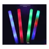 LED Light Sticks Foam Stick Colorf Flashing Batongs Red Green Blue Up Festival Party Decoration Concert Prop Delivery Toys Presents DHZ2Z