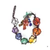 Pendentif Colliers Tressé Chakra Reiki Cristaux Pierre De Guérison Sept Chakras Énergie Ncing Poli Main Pierres Naturelles Perles Ca Dhzsx