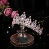 Diadèmes Vintage mariée mariage couronne baroque strass cristal couronne mariage cheveux accessoires or princesse casque mariée couronne Z0220