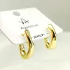 Hoop Earrings Agsnilove 14K Gold Plated Simple Generous Huggie For Women Everyday Jewelry Party Wearing