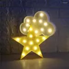 Luci notturne 3d Star Moon Cloud Light Bambini Carino Bello Led Toy Gift Marquee Sign per la camera da letto Studio Soggiorno Decor