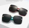 Lunettes De soleil polarisées surdimensionnées pour femmes, marque Vintage carrées, grande monture, nuances dégradées, Oculos De Sol