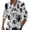 Camisas casuais masculinas Belas padrões étnicos Cuff francês Male Masculino Camisa de negócios que vendem roupas de crânio britânico's Roupas