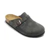 Lyxiga tofflor designer Birkinstocks Sandaler tyska boken tofflor Boston Toe Shoes Men's and Women's Shoes Boken läderkork tå toe toe toe toe