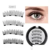 False Eyelashes Magnetic With 4 Magnets 3D Eyelash Magnet Lashes Applicator Natural Extension Tweezer Curler Drop Delivery Health Be Dhrec