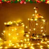 Strings 2M Santa Claus String Lights Christmas Outdoor Led Light Garland Snowflakes Decoration For Home Fairy