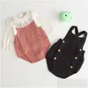 Mamelucos Coreano Japón Estilo Otoño Recién Nacido Ropa de Algodón Infantil Niñas Bebés Moda Marca Mono Ropa1 Drop Entrega Niños Dhf9J