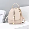 Backpack Large Capacity Female Backpacks Solid Pu Leather Waterproof Shoulder Bags Casual Portable Lightweight Handle For Women