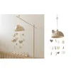 Rattles Mobiles GXMA Nordic Baby Crib Rattan Bed Bell Toy Cartoon Animal Wind Chime 230220