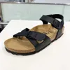 Deutsche Hausschuhe Designer Birkinstocks Boken Cork Sandalen Boken Rio Damenschuhe Sommer Flats Strandschuhe 62EO