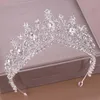 Tiaras de lujo de cristal de diamantes de imitación corona nupcial boda tiaras y coronas reina diadema desfile fiesta nupcial accesorios de joyería para el cabello Z0220