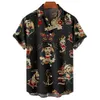 Erkekler Sıradan Gömlekler Hawaii Gömlek Erkekler için Denizkızı Baskı Plajı Kısa Kol Üstleri Bluz Büyük boy Gömlek Erkek Tasarım Kıyafetleri Yüksek Kalite 230220