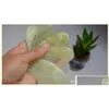 Massage Stones Rocks Natural Jade Mas Tool Guasha Board Gua Sha Sha Treat Treated Stone Scra Care Healthy Drop Delivery Health Beaut Dhw9M