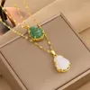 Collane con ciondolo Collana Buddha fortunato per donna Accessori da strada femminili Acciaio inossidabile CZ Desiderio di un'amica Moglie Ragazze