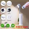 Bordslampor LED Portable Desk Lamp Foldbar Emergency Power Bank Telefon Holder Book Light Office Smart