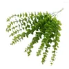 Flores decorativas 10pcs Hastes artificiais Eucalyptus folhas de plantas internas Po Props Filial Faculdade de Farma de Férias de Férias