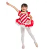 Abbigliamento da palcoscenico Tutu da balletto rosso con paillettes per bambini Abito da ballo professionale per ragazze Ballerina Performance/Competizione Festa in costume