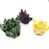 Estatuetas decorativas Reiki Healing Stone estátua Natural Gemstone Crystal Cluster ametista roxo para decoração colecionável