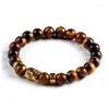 Strand 2023 Pietra lavica Onice Bead Buddha Bracciale Gioielli in oro Nero Braccialetti Yoga Uomo Donna Mujer Pulseras Moda