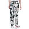 Мужские брюки Jumeast Casual Jogger Mens Pant Cartoon Anime Print Пятный спортивный костюм прямо для мужчин унисекс Sweat Antear