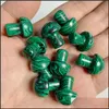 Stone 20Mm Mini Malachite Mushroom Plant Statue Stones Ornament Carving Home Decoration Crystal Polishing Ge Jiaminstore Drop Delive Dhjd3