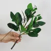 Fleurs décoratives Grand arbre tropical Plantes vertes artificielles Grand 38''Fake Ficus Branch Plastic Eucalyptus Leaf False Banyan For