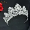 Tiaras A121 Rhinestone Coroa de casamento Acessórios para cabelos de cristal Zirconia Mulheres tiara barrocas da cabeceira da cabeceira diâmica de diâmetro Z0220