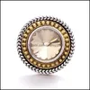 Charms Rhinestone Painting Gold Sier Snap Button Heart Jewelry Findings 18Mm Metal Snaps Buttons Diy Bracelet Jewellery Wholesale Dr Dhqwm