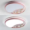 Plafoniere Lampada a LED per cameretta dei bambini Design moderno e creativo Illuminazione montata in superficie in acrilico rosa grigio Nursery Baby Kids Bedroom