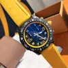 Watch Mens Watch red Watch quartz Movement 44mm Watches For Men Business WristWatch Rubber Strap Waterproof Montre De Luxe