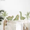 Muurdecor cartoon dinosaurus sticker huis voor baby jongens slaapkamer woonkamer grote dierenprint sticker kunst muurschildering kinderen stickers 230220