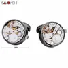 Manschettlänkar Savoyshi Mechanical Watch Movement Cufflinks för herrskjorta manschett Funktionell klockmekanism Märke manschett Länkar Designer smycken 230220