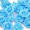 Dekorativa blommor 50st 4cm Rose Heads Foam Artificial Flower Decoration for Home Fake Head Wedding Birdal Showe Baby Shower Bakgrundsdekor