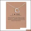 Pendant Necklaces Dogeared Necklace With Gift Card I Love You Heart For Women Gold Color Link Fashion Jewelry Drop Delivery Pendants Dhanp