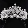 Tiaras Crystal Pearl Crowns Rhinestone Tiara Brides Fairband Fair Fryzura Księżniczka Korona Moda Weddna Hair Akcesoria Z02207536108