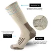 Sportstrumpor 80% Merino Wool Socks For Men Kvinnor förtjockar varm vandringskudde Crew Socks Merino Wool Sports Socks Moisture Wicking Euro Storlek 230220
