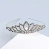 Tiaras Zanlloy Bridal Crystal Tiara Princess Crown Дети девочки свадебные выпускные вечеринки для вечеринки свадебные аксессуары для волос Z0220