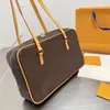 Rectangular Cite Long Top Handle Bag Sacs à bandoulière Vintage Classic Front Zipped Pocket Tote Luxury Handbag Monograms Leather Womens Designer