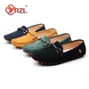 Dress Shoes YRZL Loafers Men Big Size 48 Soft Driving Moccasins High Quality Flats Genuine Leather Shoes Men Slip-on Suede Loafers for Men 230217