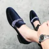 Kleid Schuhe Männer Loafer Faux Wildleder Leder Niedrigen Absatz Casual Vintage Slipon Mode Klassische Männliche 230220