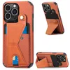 Shockproof Phone Cases for iPhone 14 13 12 11 Pro Max XR XS X 7 8 Plus TPU PU PC Protective Case with Magnetic Car-mounted Holder and Multi Cards Slots